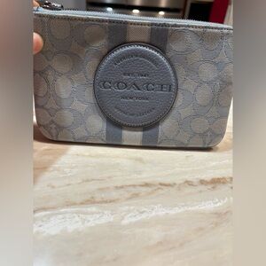 Coach Gray and Cream Monogram Bag